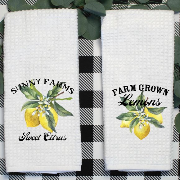Sunny Farms Lemon Hand Towels, Set of 2 - Picture 1 of 3